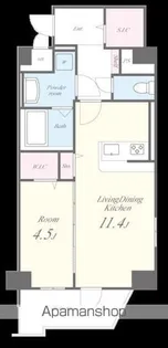 ドゥバーグ渡辺通【7階】の間取り