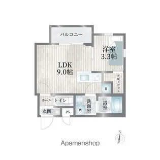 Cherim浄心West【3階】の間取り