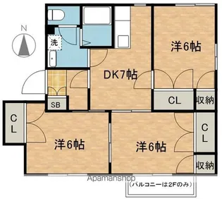 フレグランス広丘B・C【B101号室】の間取り