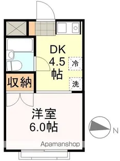 メゾン落合【211号室】の間取り
