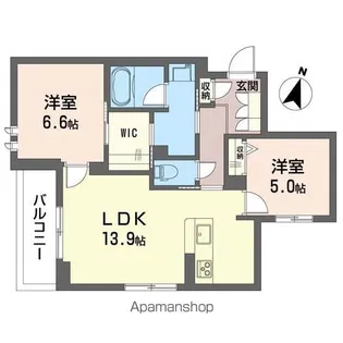 ルクセール タカバ【2階】の間取り