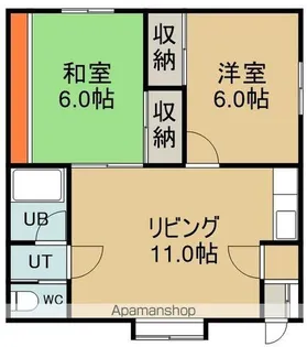 ヤマトマンションⅠ【102号室】の間取り