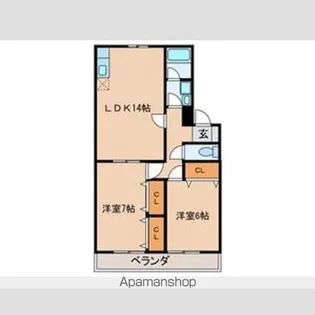 パークヴィラ五才美【102号室】の間取り