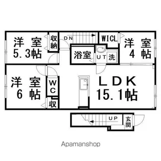 クレイトンアベニュー光陽【2階】の間取り
