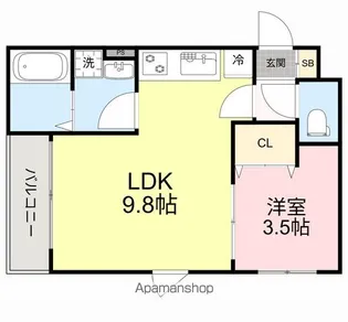 ソルフォート【1階】の間取り