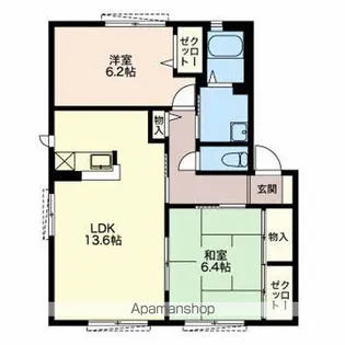 コートバリュージュC【102号室】の間取り