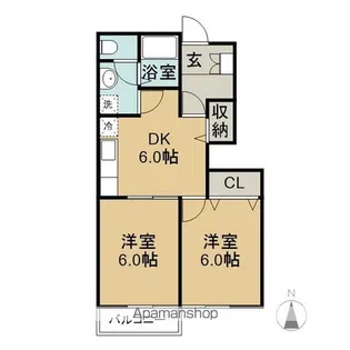クレスト【1階】の間取り