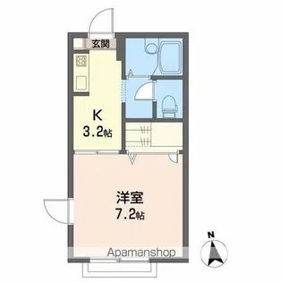 ジュネス北山A【2階】の間取り