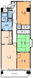 フェニックス山越【7階】の間取り