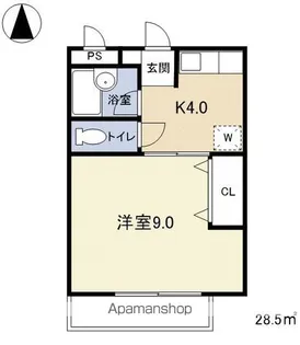 サープラスJUN【206号室】の間取り