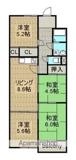 パレス第3守山【4階】の間取り
