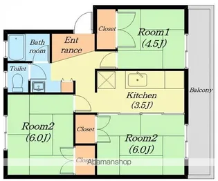 カルフールⅤ【101号室】の間取り