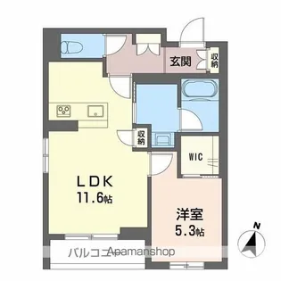 ソレイユ桑野【101号室】の間取り