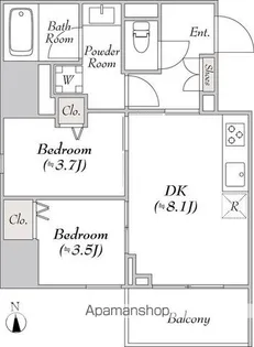 ルミーク文京湯島【14階】の間取り
