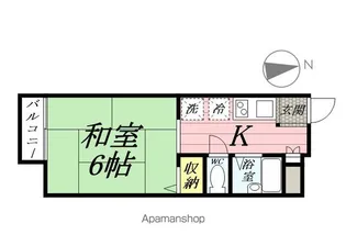 プラムハイツ【106号室】の間取り