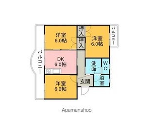 マンション金剛【101号室】の間取り