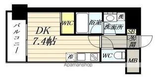 デュオフラッツ仙台木町通リネア【1203号室】の間取り