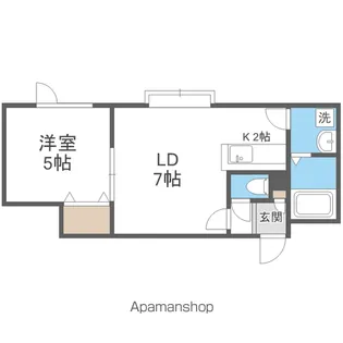 グッドライト白石【103号室】の間取り