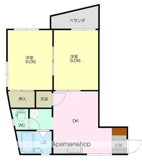 セキヤハイツ【3階】の間取り