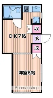 乙顔コーポ【2階】の間取り