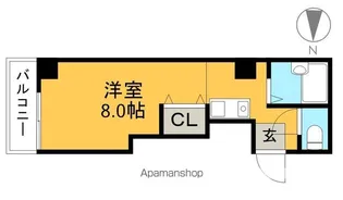リヴィエラ上町Ⅱ【2階】の間取り