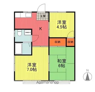 アンビックス12【201号室】の間取り