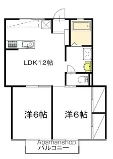 ベルモット高野【202号室】の間取り