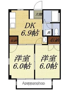 コーポ雅【2階】の間取り