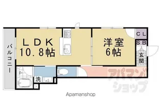 シャーメゾンレフィシア【201号室】の間取り