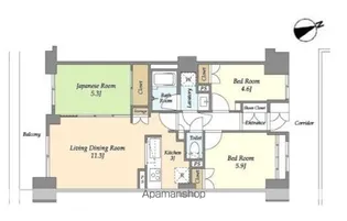 アマックス横浜【5階】の間取り
