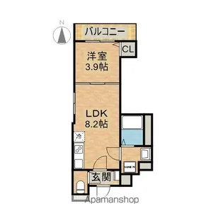 F asecia Upis【3階】の間取り