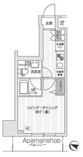 PRIMAL GOTANDA【8階】の間取り