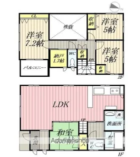 埼玉県三郷市谷口【一戸建】の間取り