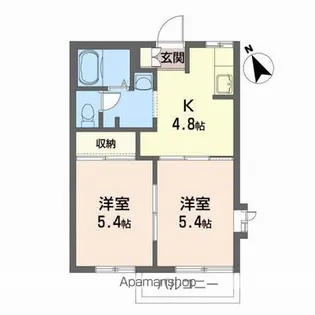 クレストフジスイA【2階】の間取り