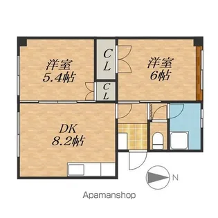 松井ハイツ【3階】の間取り