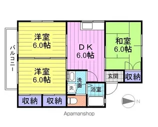 コーポ小野寺Ⅱ【202号室】の間取り