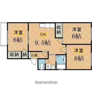 コートハウス富士【1階】の間取り