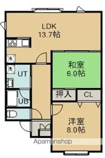パークヴィレッジK’S【D号室】の間取り
