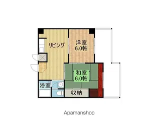 冨士パールマンション【4階】の間取り