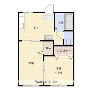 アルス極楽B棟【210号室】の間取り