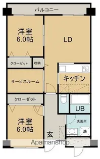 エムフラッツ【201号室】の間取り