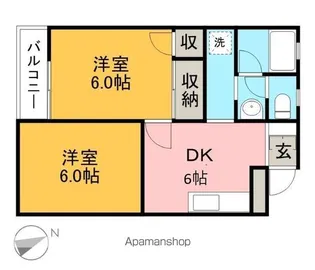 栄里第一マンション【102号室】の間取り