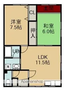 メゾンサトウ【102号室】の間取り