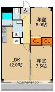 グランドハイツカワモト【306号室】の間取り