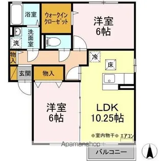 クレストパーク A【1階】の間取り
