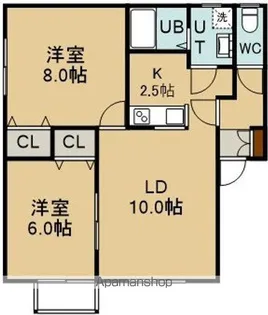 メンバーズコートロシェⅡ【2階】の間取り