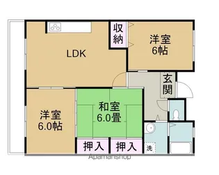 とみたハイツ【2階】の間取り