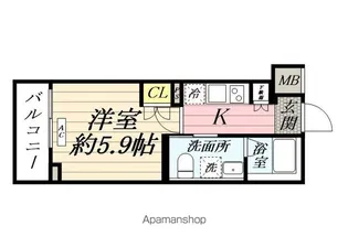 クレヴィスタ横浜鶴見【4階】の間取り