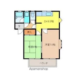 コーポヤナダ【201号室】の間取り