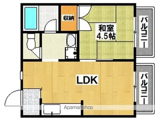 ロイヤルハイツ南【403*号室】の間取り